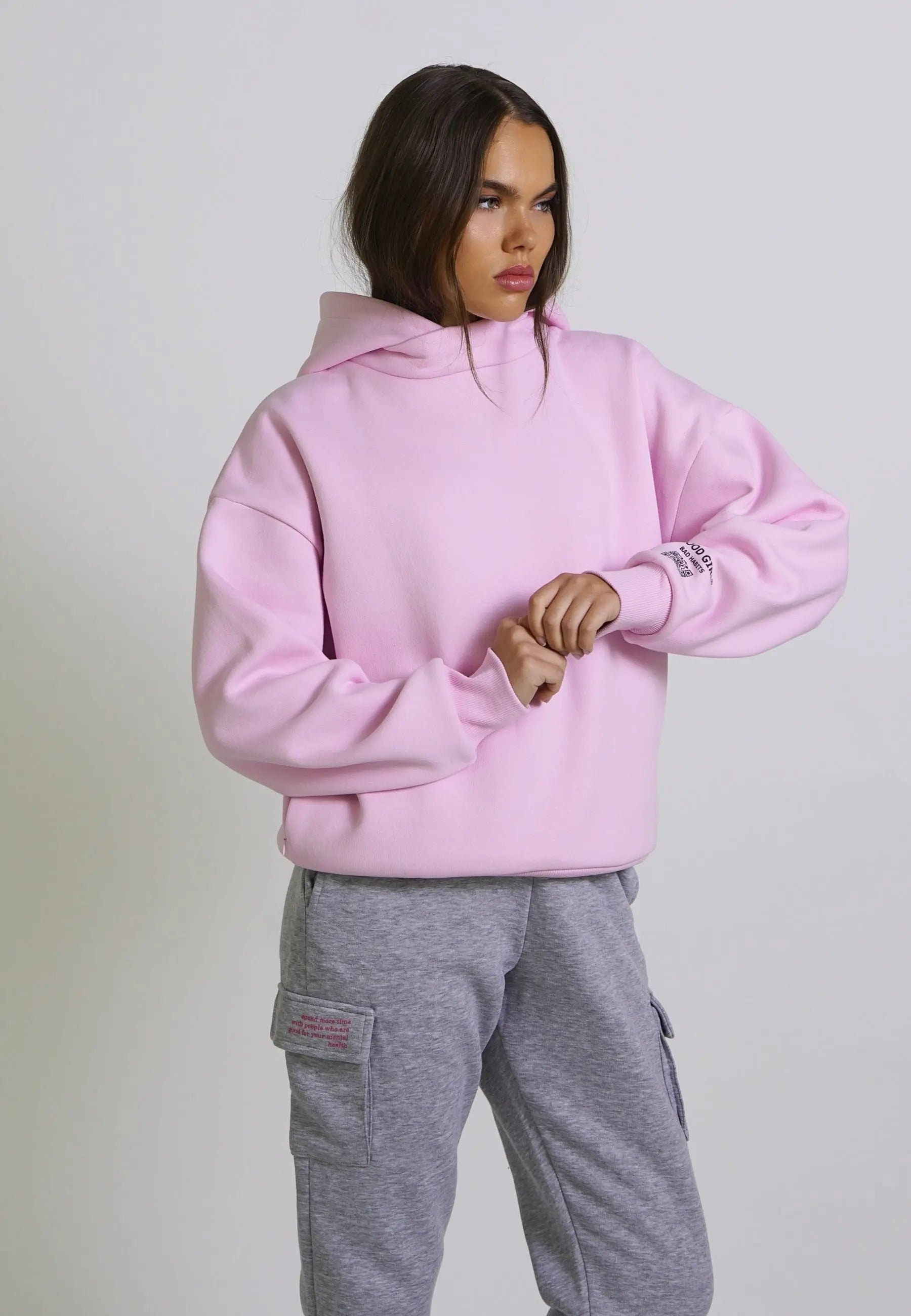 KRYMMY Hoodie Pink Rosa  - GOOD GIRL BAD HABITS