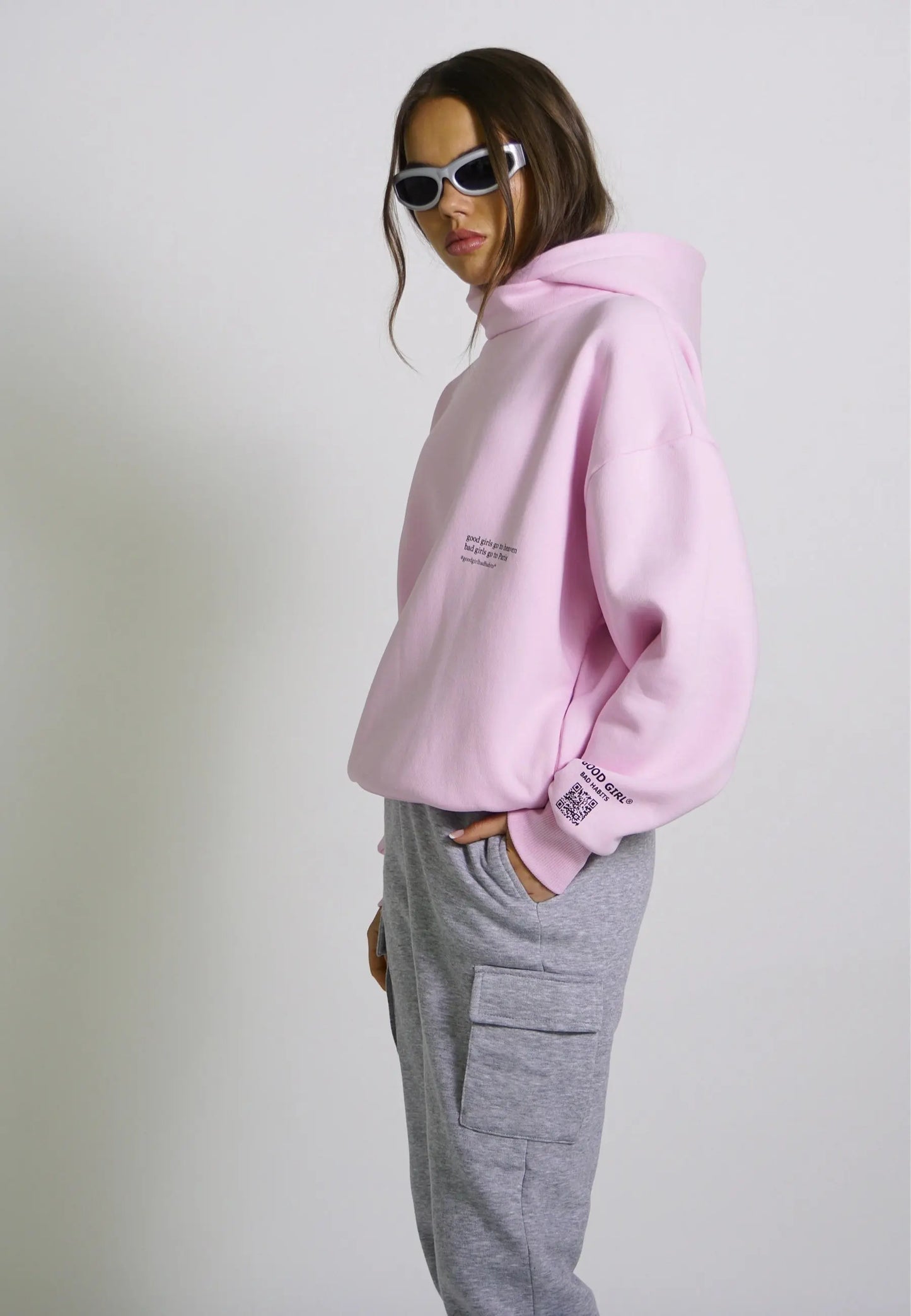 KRYMMY Hoodie Pink Rosa  - GOOD GIRL BAD HABITS