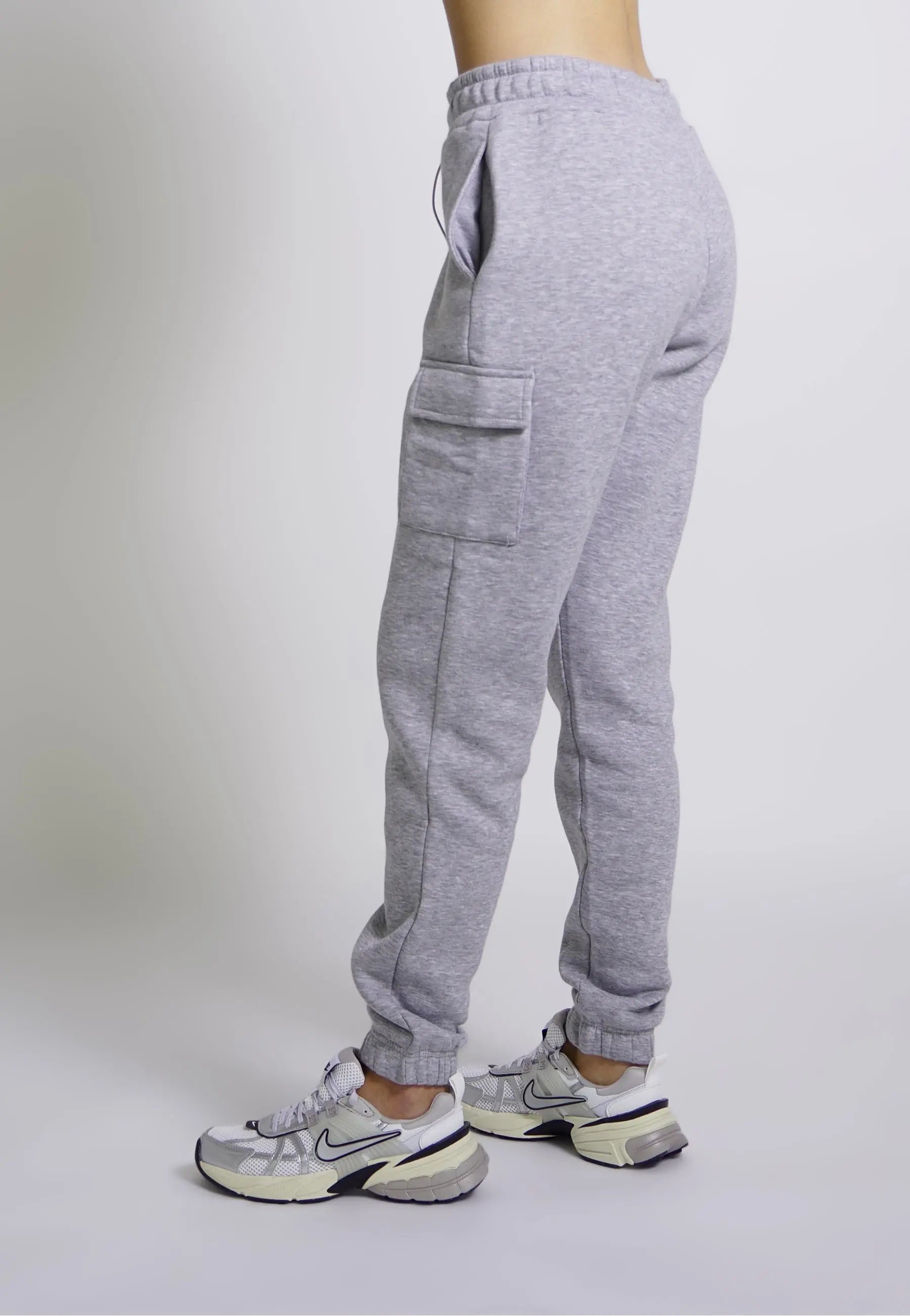 SONA Jogginghose Jogger Cargo Sweatpants Grau Melange Grey - GOOD GIRL BAD HABITS