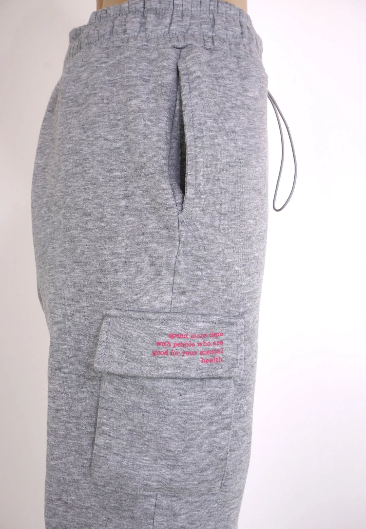 SONA Jogginghose Jogger Cargo Sweatpants Grau Melange Grey - GOOD GIRL BAD HABITS