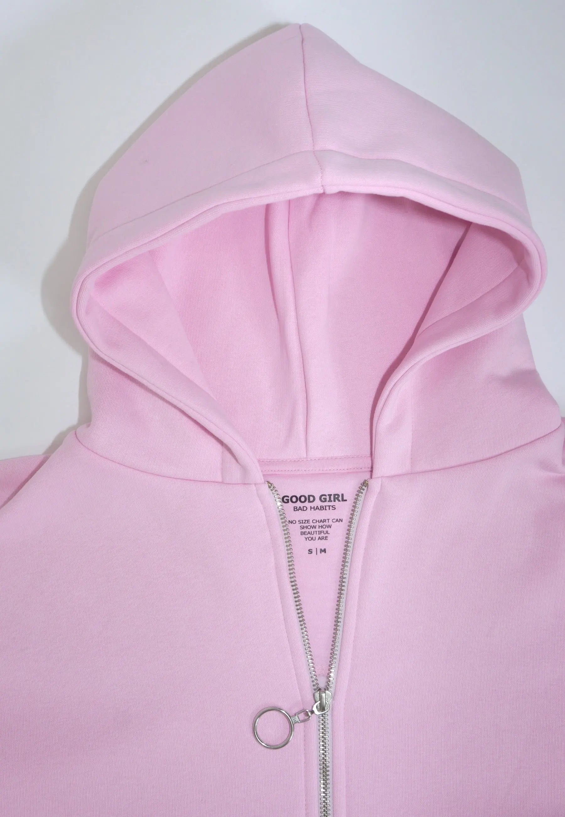 KAINY Sweatjacke Kapuzenjacke Zip Up Hood Sweat Pink Rosa - GOOD GIRL BAD HABITS