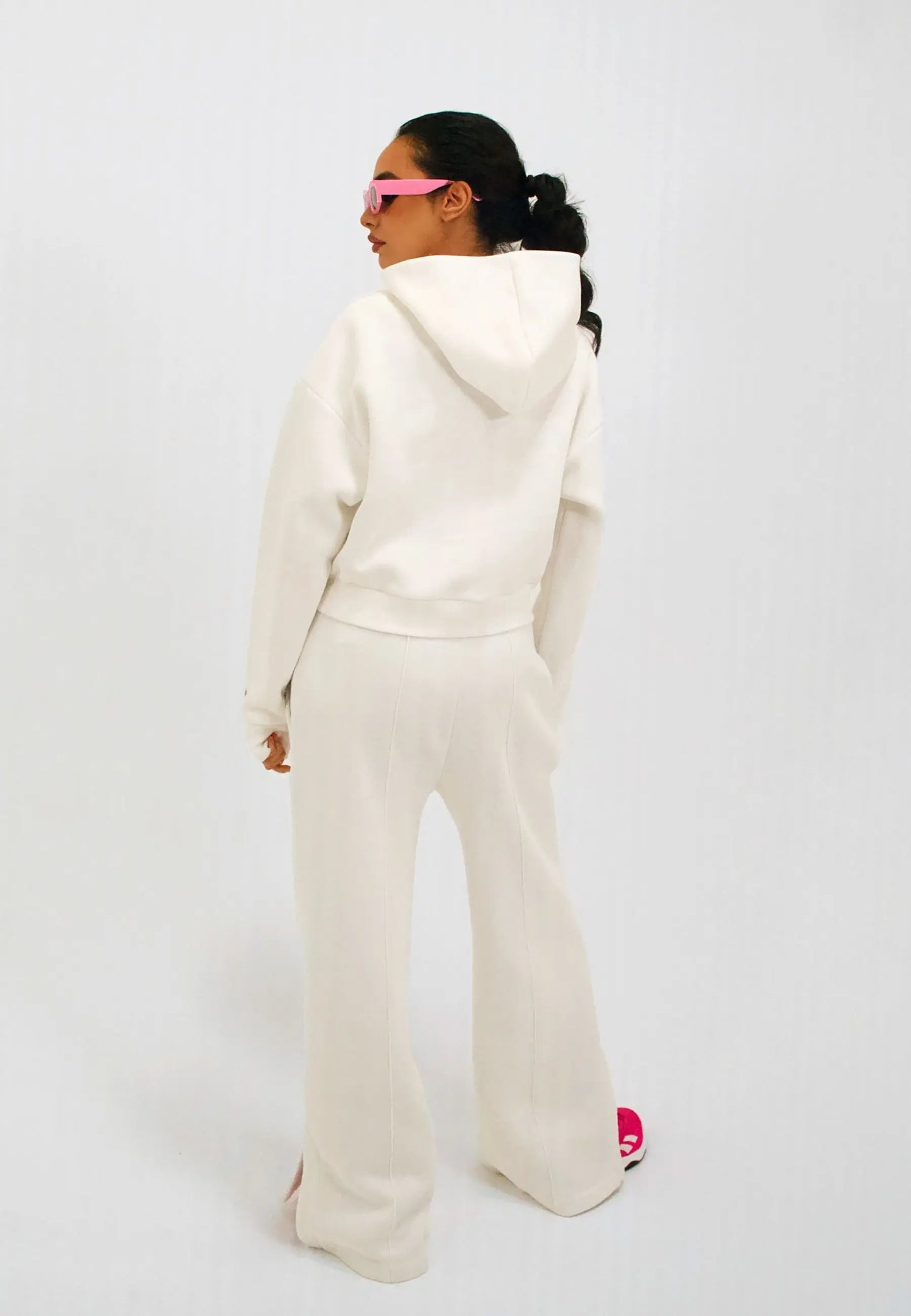 SAYEN Jogginghose Wide Leg Jogger White Weiss - GOOD GIRL BAD HABITS