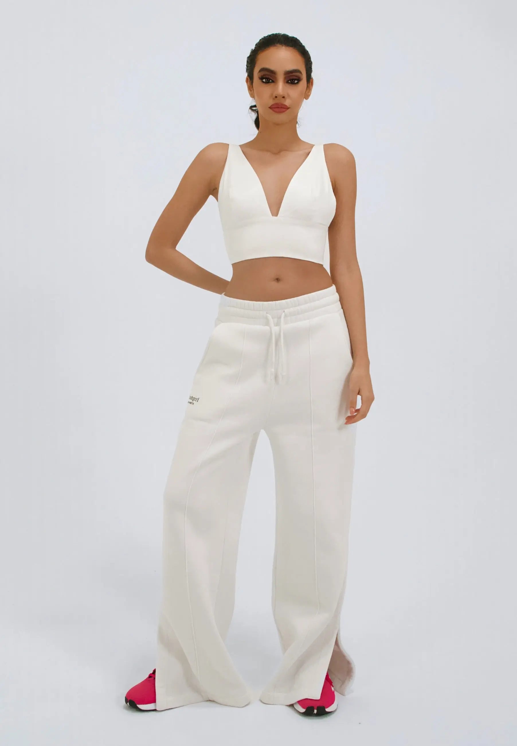 SAYEN Jogginghose Wide Leg Jogger White Weiss - GOOD GIRL BAD HABITS